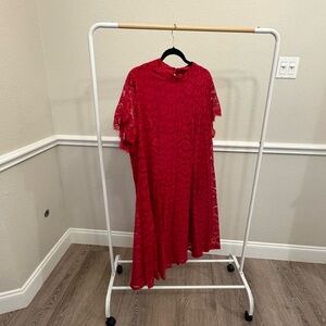 Torrid Size 3 (22/24) Elegant Red Lace Dress